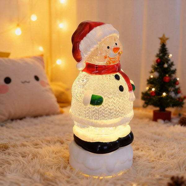 Animated Musical Light-Up Snowman Water Globe Lantern