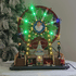 Animated Christmas Village Rotating Ferris Wheel Colorful Lights Musical