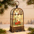 Vintage Musical Light-Up Christmas Water Lantern with Santa Train Scene