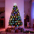 Star Lights Green Christmas Tree Pre-Lit Fibre Optic Ultra-bright Multicolour Flashing Lights