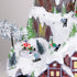 Large Animated Snowy Mountain Christmas Village Train Ski Slope Skater