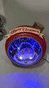 Animated Christmas Bauble with Turning Skaters, LED Lights & Music