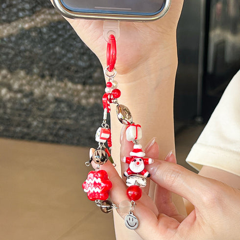 Christmas Santa Phone Chain / Bag Charm Handmade with Premium Materials