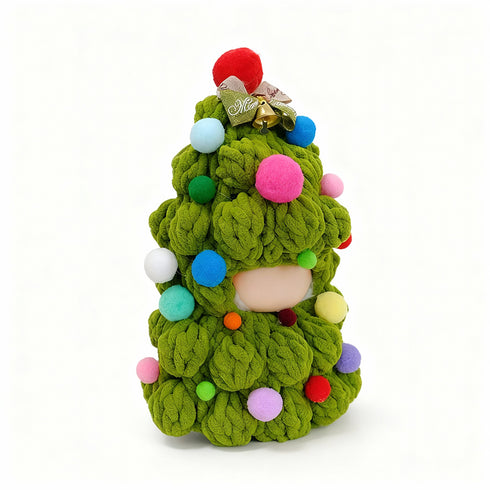 Crochet Christmas Tree Outfit for Labubu (No Doll) Handmade Knitted Festive Costume