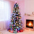 Snow Flocked Christmas Pine Tree Pre-Lit Ultra Bright Multicolour Flashing LED Lights