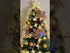 Golden Holly Flowers Baubles Christmas Fibre Optic Tree Pre-Lit Warm White Lights