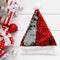 Christmas Hat Flip Sequins Red Silver Santa Hat