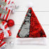 Christmas Hat Flip Sequins Red Silver Santa Hat