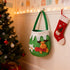 Reindeer Christmas Gift Bag – Fabric Hanging Treat Bag & Tree Decor