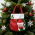 Snowman Christmas Gift Bag – Fabric Hanging Treat Bag & Tree Decor