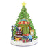 Christmas Village Animated Santa's Shop Rotating Shelf Musical LED Light Tree