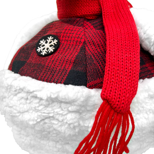 70CM Adjustable Plush Christmas Reindeer Expandable Telescopic Body | Soft Fabric Holiday Decoration