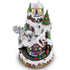 Large Animated Snowy Mountain Christmas Village Train Ski Slope Skater