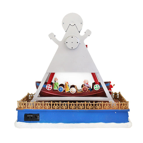 Animated Christmas Amusement Park Buccaneer Boat Musical LED Light-up
