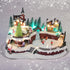 Animated Christmas Snowy Village Moving Skaters Sleigh LED Lights Music