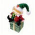 Green Elf Plush on Gift Box – Christmas Ornament & Storage