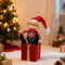 Red Elf Plush on Gift Box – Christmas Ornament & Storage