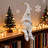 White Christmas Santa Gnome Shelf Sitter with Bendable Hat & Light-up Nose