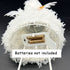 45cm Light-Up Fluffy Angel Christmas Decoration Tabletop Figure With LED Lights