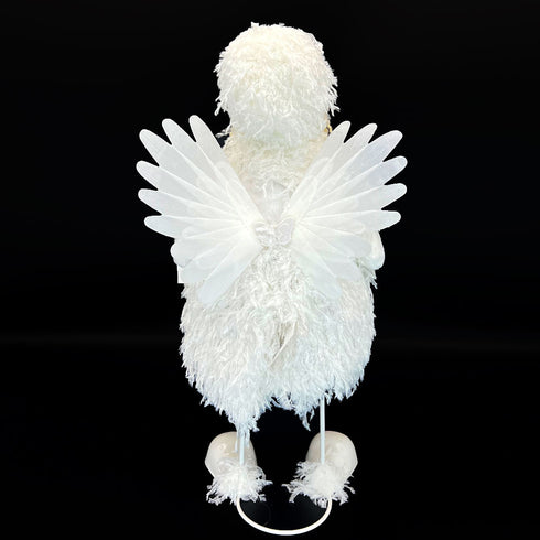 45cm Light-Up Fluffy Angel Christmas Decoration Tabletop Figure With LED Lights