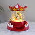 Christmas Light-up Carousel Snow Globe with Confetti, Rotating Carousel & Music