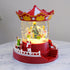 Christmas Light-up Carousel Snow Globe with Confetti, Rotating Carousel & Music