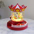 Christmas Light-up Carousel Snow Globe with Confetti, Rotating Carousel & Music