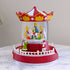 Christmas Light-up Carousel Snow Globe with Confetti, Rotating Carousel & Music