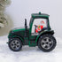 Santa Tractor Musical Christmas Lantern with LED Lights Swirling Confetti