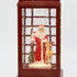 Christmas Musical Water Lantern Santa Booth with Sculpted Scene Swirling Confetti LED Light