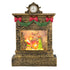 Christmas Fireplace Hurricane Water Lantern With Swirling Confetti LED Light