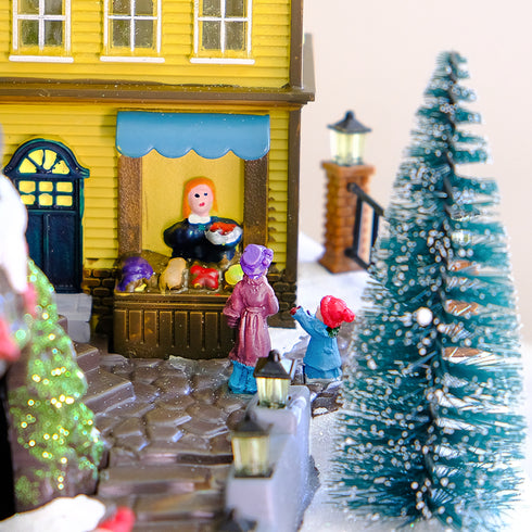 Vibrant Christmas Town Animated Christmas Village Musical LED Lights