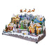 Large Animated Christmas Village Snowy Mountain Flying Santa & Reindeer Train Warm LED