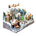 Large Animated Christmas Village Snowy Mountain Flying Santa & Reindeer Train Warm LED