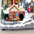 Large Animated Christmas Village Snowy Mountain Flying Santa & Reindeer Train Warm LED