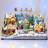 Large Animated Christmas Village Snowy Mountain Flying Santa & Reindeer Train Warm LED