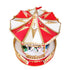 Animated Christmas Village Rotating Carousel Colorful LED Lights Music