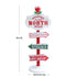 LED Chirstmas Village North Pole Signpost with Changing Flashing Lights