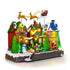 Animated Christmas Village with Flying Santas leigh with reindeer and Rotating Tree