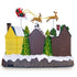 Animated Christmas Village with Flying Santas leigh with reindeer and Rotating Tree