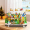 Animated Christmas Village with Flying Santas leigh with reindeer and Rotating Tree