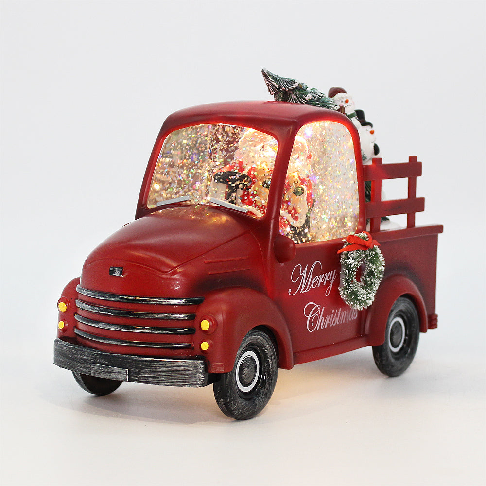 Christmas Musical Water Lantern Santa's Car with Swirling Confetti LED ...