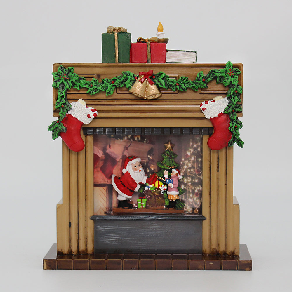 Christmas Musical Water Lantern Fireplace with Swirling Confetti LED L ...