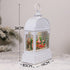 Christmas Musical Water Lantern Vintage White with Swirling Confetti LED Lights