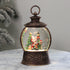 Vintage Santa Water Lantern with Swirling Glitter, LED Lights & Christmas Music