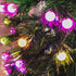 Pre-lit Fibre Optic Green Christmas Tree with Frosted Bulbs & 5-Mode Multicolour LED Lights