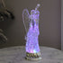 Christmas Water Lantern Sculpted Angel Swirling Confetti LED Light