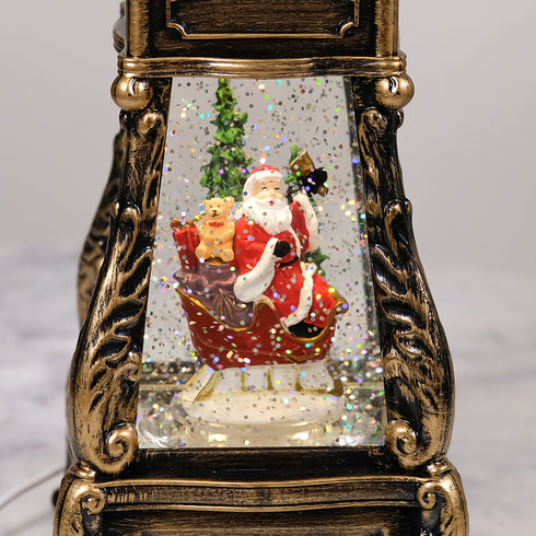 Christmas Musical Water Lantern Rotary Phone with Swirling Confetti LED Lights