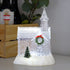 Acrylic Christmas Church Water Lantern with White LED Lights and Music