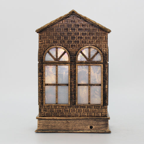 Christmas Musical Water Lantern Sculpted Nativity Scene Swirling Confetti LED Light